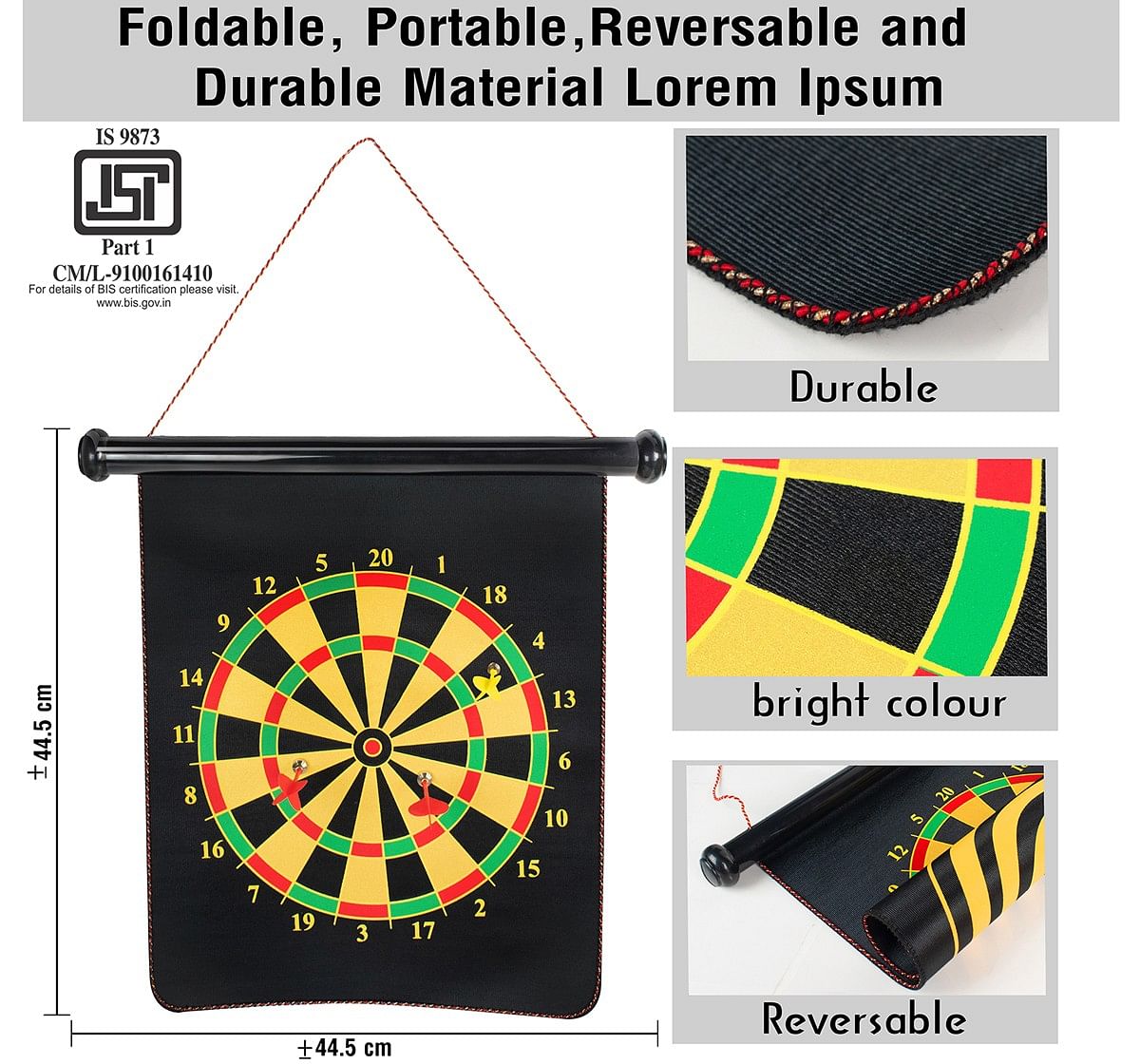 Balak Toy Store Double sided Magnetic Dart Board Game with 6